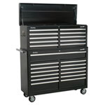 Sealey AP52COMBO2 Tool Chest Combination 23 Drawer + Ball Bearing Slides - Black
