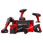 Sealey CP20VCOMBO2 CP20V Series 5 x 20V Cordless Tool Combo - 2 Batteries