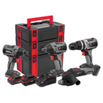 Sealey CP20VCOMBOX1 Brushless Tool Combo 4 x 20V - 2 Batteries