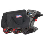 Sealey CP20VIDXKIT Brushless Impact Driver Kit 1/4"Hex 20V - 2 Batteries