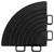 Sealey FT3CB Polypropylene Floor Tile Corners 60 x 60mm Black - Pack of 4