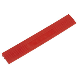 Sealey FT3ERM Polypropylene Floor Tile Edge 400 x 60mm Red Male - Pack of 6