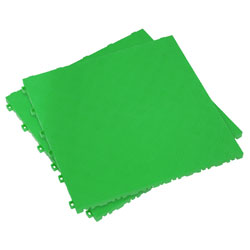 Sealey FT3GR Polypropylene Floor Tile - Green Treadplate 400 x 400mm - Pack of 9