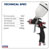 Sealey HVLP04 HVLP Gravity Feed Touch-Up Spray Gun 1mm Set-Up