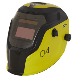 Sealey PWH4 Auto Darkening Welding Helmet Shade 9-13 - Yellow