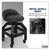 Sealey SCR03B Creeper Stool Pneumatic + Adjustable Height Swivel Seat & BackRest