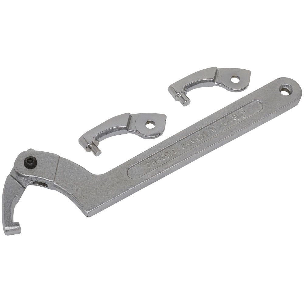 Sealey SMC2L Adjustable C Spanner Hook Pin Wrench Set 4pc 51 121mm