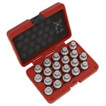 Sealey SX215 Locking Wheel Nut Key Set 20pc - Vauxhall-B