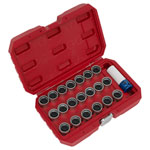 Sealey SX218 Locking Wheel Nut Key Set 21pc - Audi