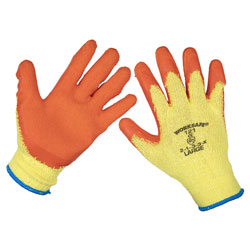 Worksafe 9121L/12 Super Grip Knitted Gloves Latex Palm (Large) - Pk 12 Pairs