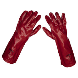 Worksafe 9114 Red PVC Gauntlets 450mm - Pair