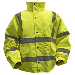 Worksafe 802L Hi-Vis Yellow Jacket + Quilted Lining & Elasticated Waist - L