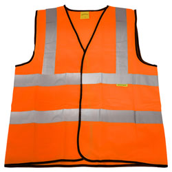 Worksafe 9812l Hi-Vis Orange Waistcoat (Site and Road Use) - Large