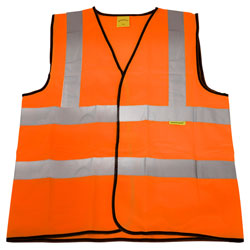 Worksafe 9812XL Hi-Vis Orange Waistcoat (Site and Road Use) - X-Large