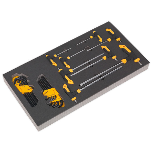 Siegen S01135 Tool Tray with T-Handle &amp; Standard TRX-Star* Key Set...
