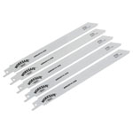 Worksafe WRS3014/200 Reciprocating Saw Blade Metal 225mm 18tpi - Pack of 5
