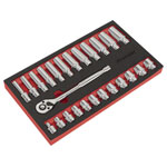 Sealey AK66722 Ratchet Wrench & Socket Set 25pc 3/8Sq Drive