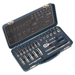 Sealey AK27480 Socket Set 32pc 1/4Sq Drive Lock-On™ 6pt Metric