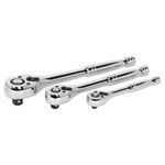 Sealey AK6672 Ratchet Wrench Set 3pc Pear-Head Flip Reverse
