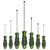 Sealey AK4321HV Screwdriver Set 7pc GripMAX® - Hi-Vis Green
