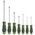 Sealey AK4321HV Screwdriver Set 7pc GripMAX® - Hi-Vis Green