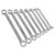 Sealey AK63257 Offset Double End Ring Spanner Set 8pc Metric