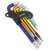 Sealey AK7190 Ball-End Hex Key Set 9pc Colour-Coded Long Metric