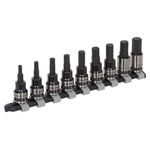 Sealey AK7986 Hex Key Socket Bit Set 9pc 3/8Sq Drive Metric Black