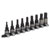 Sealey AK7986 Hex Key Socket Bit Set 9pc 3/8Sq Drive Metric Black