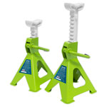 Sealey VS2002HV Axle Stands (Pair) 2tonne Cap /Stand Ratchet Type - Hi-Vis Green