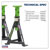 Sealey AS3G Axle Stands (Pair) 3tonne Capacity per Stand Green
