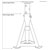 Sealey AS3O Axle Stands (Pair) 3tonne Capacity per Stand Orange