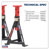 Sealey AS3R Axle Stands (Pair) 3tonne Capacity per Stand - Red
