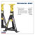Sealey AS3Y Axle Stands (Pair) 3tonne Capacity per Stand Yellow