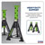 Sealey AS6G Axle Stands (Pair) 6tonne Capacity per Stand - Green