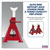 Sealey AAS5000 Axle Stands (Pair) 5tonne Capacity per Stand Auto Rise Ratchet