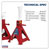 Sealey AAS10000 Axle Stands (Pair) 10tonne Capacity per Stand Auto Rise Ratchet