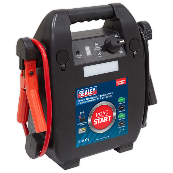 Sealey RS105B RoadStart® Emergency Jump Starter 12/24V 6L 8 Cylinder ...