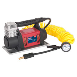 Sealey MAC06 Tyre Inflator/Mini Air Compressor 12V Heavy-Duty