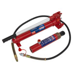 Sealey RE97.10-COMBO Push Ram with Pump & Hose Assembly - 10tonne
