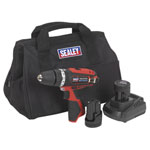Sealey CP1201KIT Hammer Drill/Driver Kit Ø10mm 12V Li-ion - 2 Batteries