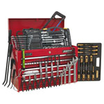 Sealey AP225COMBO Topchest 5 Drawer + Ball Bearing Slides - Red & 229pc Tool Kit