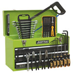 Sealey AP9243BBHVCOM Portable Tool Chest 3 Drawer Ball Bearing Slides Grn & 93pc