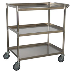 Sealey CX410SS Workshop Trolley 3-Level Stainless Steel