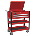 Sealey AP760M Heavy-Duty Mobile Tool & Parts Trolley 2 Drawers & Lockable Top