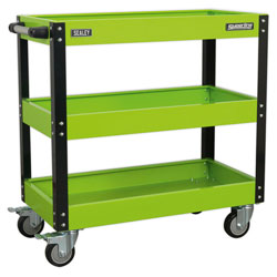 Sealey CX110HV Workshop Trolley 3-Level Heavy-Duty - Hi-Vis Green