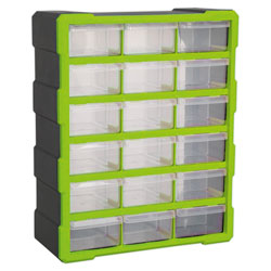 Sealey APDC18HV Cabinet Box 18 Drawer - Hi-Vis Green/Black