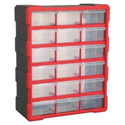 Sealey APDC18R Cabinet Box 18 Drawer - Red/Black