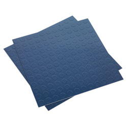 Sealey FT2B Vinyl Floor Tile with Peel & Stick Backing - Blue Coin Pack of 16