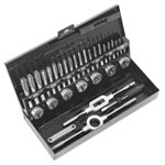 Sealey AK3015HSS Tap & Die Set 32pc Split Dies HSS 4341 - Metric